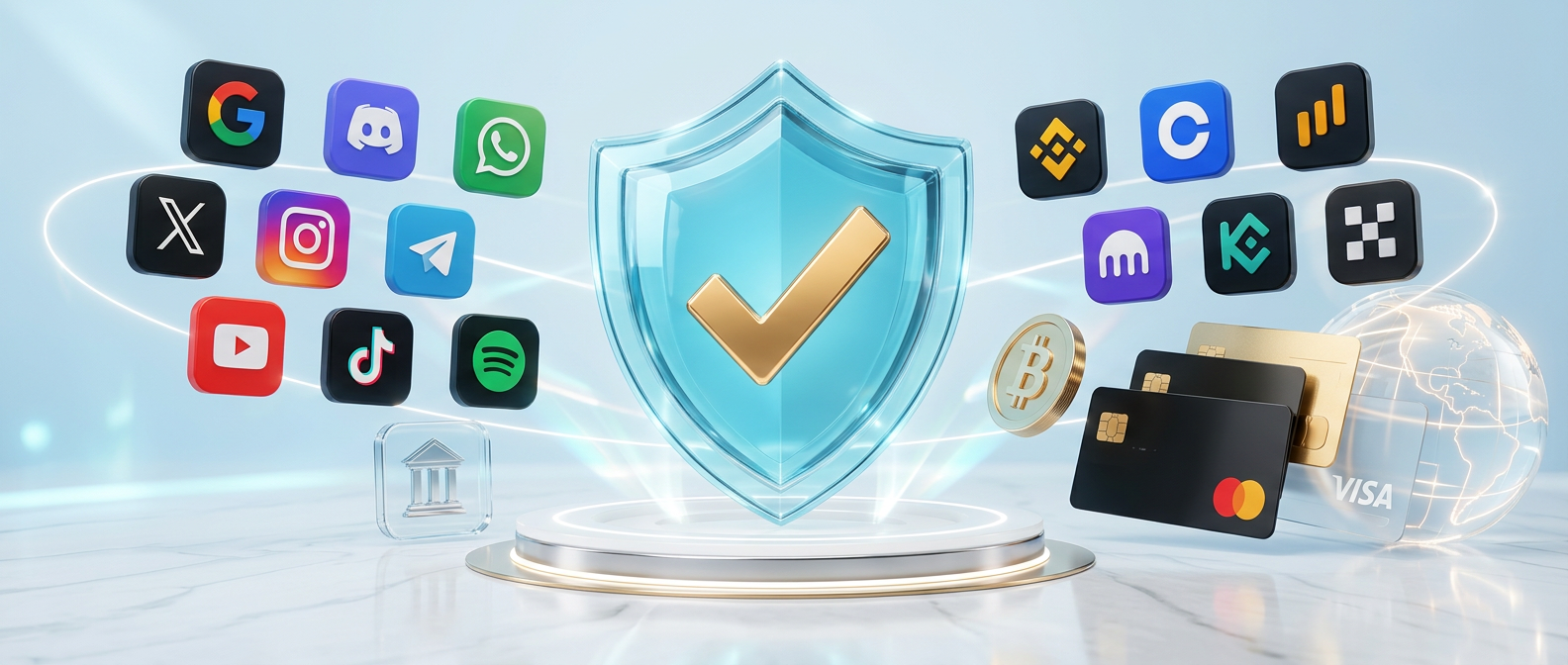 Verified KYC accounts for crypto exchanges, payment gateways and banks